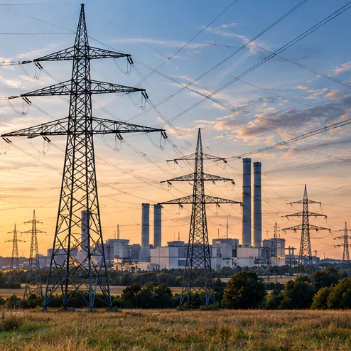 Symbolbild: moderner Energieinfrastruktur und Netzverbindung